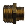 3/4 x 1/2" Brass Hexagon Reducing Nipple - Pack of