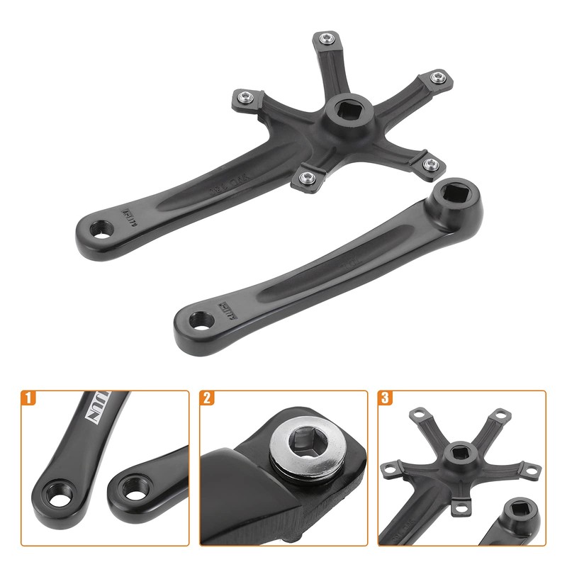 Bicycle Crank Arm Set BCD130mm Crank Single 170mm Crankset Bicycle
