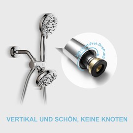 OFFO Shower Hose, Shower Hose, 3.5 m, PVC Universal Shower Pipe with Shower Hose, Washing Machine, High Pressure Shower Hose for Bathroom Fittings, Replacement, Silver