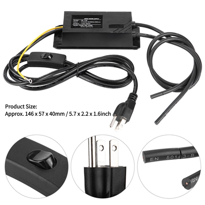 Neon Sign Transformer Power Supply Rectifier Kit, 7.5KV 30mA 110V,
