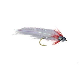 Aqua Flies Fish Skull Streamer (Pearl/White)