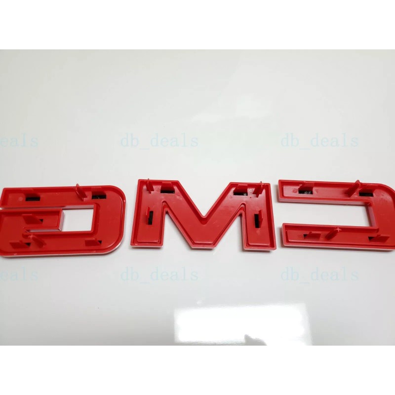 GMC 2PC Front Rear Red Black Emblem 2019-2024 GMC Sierra