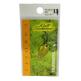 Shimano TR-0016 Spoon, Cardiff, Roll Swimmer, 0.05 oz (1.5 g), Lime Gold, 64T