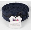 Soimoi 40Pcs Solid Dark Navy Blue Precut Fabrics Strips Roll