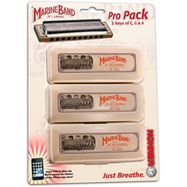 Hohner Accordions HOHNER Marine Band Pro Pack, Key of G, A, and C (391896BX)