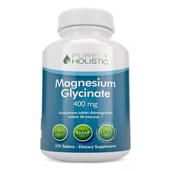 Purely Holistic Glicinato De Magnesio0 400 Mg Purely Holistic 270 Tabletas