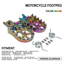 AnXin Foot Pegs Footpegs Footrests Foot Pedals Rests CNC MX for KLX300 KLX300R KLX300SM 97-07 20-24 KLX250 06-20 KLX250S 09-14 KLX250R 94-96 KLX650 93-96 Dirt Bike Quenching