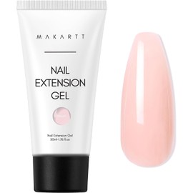 Makartt Poly Nail Extension Gel - Extension Builder Acrylic Poly Nails Gel, Builder Gel Extender Gel for Gel Nails for Nail Extension, Nail Strengthening, Nail Art Decoration, 50 ml (Peach)