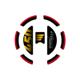 Az Graphishop 3D Resin Fuel Cap Protector Compatible with Royal Enfield Guerrilla 450 Playa Black FM-1161