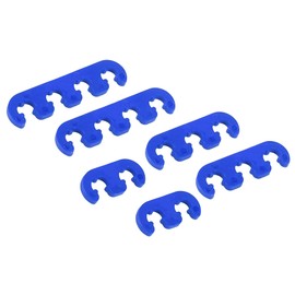 VekAuto 6 Pcs Spark Plug Wire Separator, 7mm 8mm 8.5mm 8.8mm Universal for Car Plastic Blue