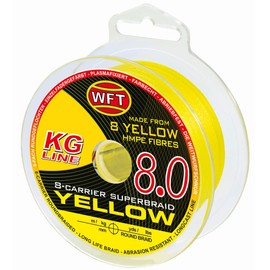 WFT KG 8 Yellow Braided Fishing Line 150 m Diameter / Load Capacity 0.08 mm / 9 kg Load Capacity