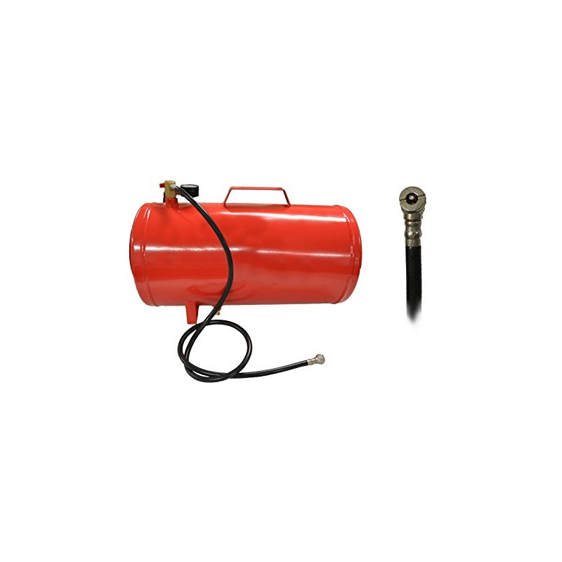 Portable Air Compressor Tank with Gauge (9 Gallon)
