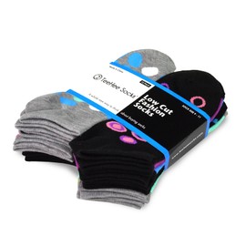 Fashion Dress Socks for Women 9-11 Low Cut Ankle Socks School Uniform 12 Pairs (Dots and Circles)