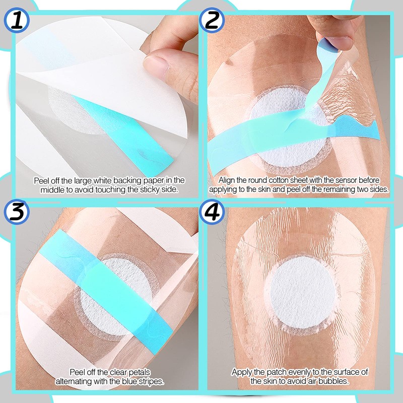 Nuanchu 48 Pack Sensor Covers Compatible with Freestyle Libre 1/2/3,Waterproof