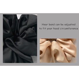 Pack of 1 Women's Satin Silk Scrunchies Elastic Hair Band Hair Bands Soft Silk Hair Rings Hair Accessories for Girls Women, Ponytail Holder, Green A