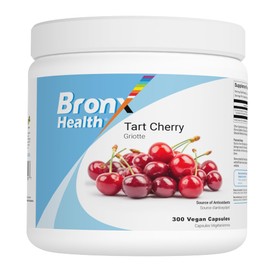 BRONX Tart Cherry Extract 300 Vegan Capsules | 10,000mg Raw Equivalent Per Serving | Gout Relief Supplement | Source of Antioxidants | Powder Pills | Bulk Supplement