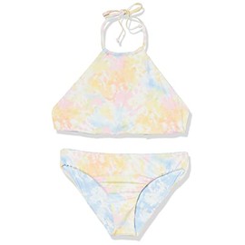 Billabong girls On Rainbow Rev High Neck Two-piece Set (Little Kids/Big Kids) Swimwear, Multi, 4 US