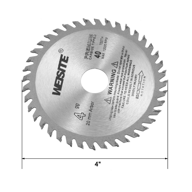 uxcell 4-Inch 40 Teeth 12000RPM Premium Tungsten Carbide Tipped (TCT)