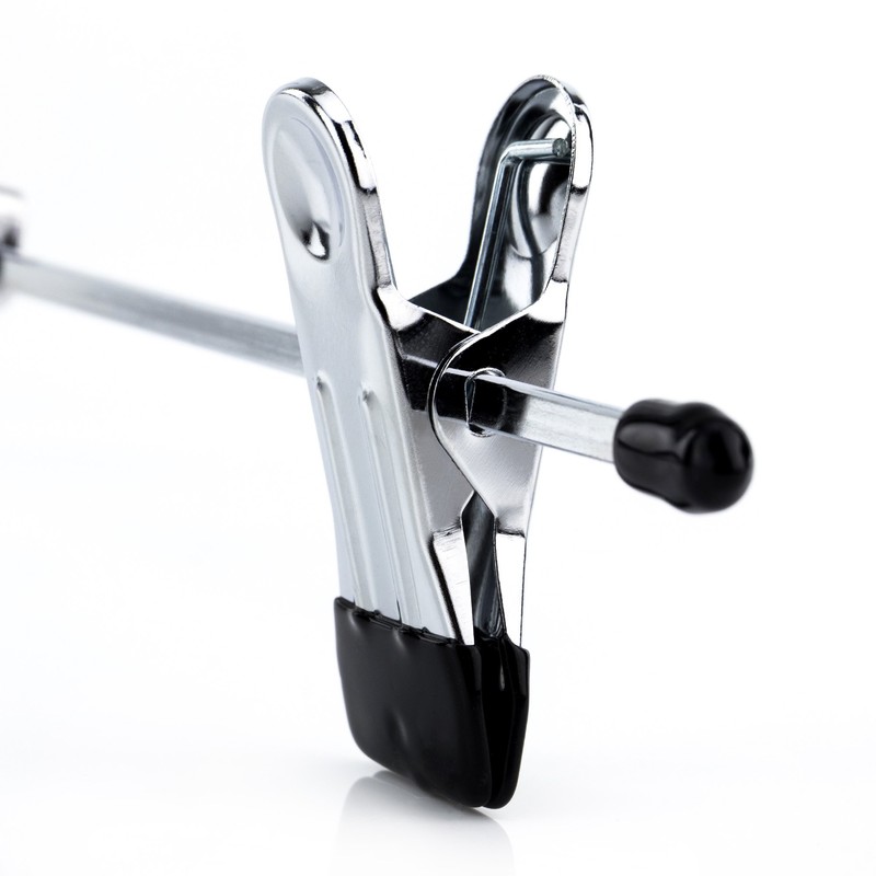 HANGERWORLD 5 Chrome 30cm Metal Trouser Skirt Adjustable Clip Coat