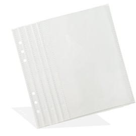 25sheets Double-Sided Clear Pockets A5 Binder Sleeves Plastic Sheet Protector for 6ring A5 Binder Inserts for Sticker Binder Organizer Photo Card Playbill Postcards(1-Pocket)
