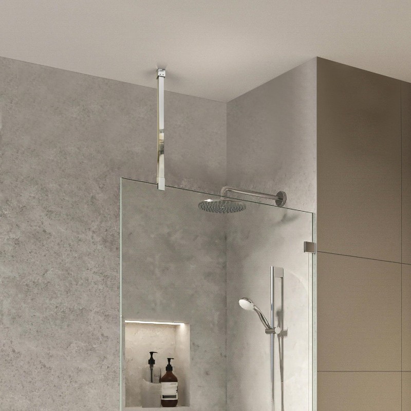 Shower Door Support Bar, Wall-to-Glass Support Arm 500-850mm Long to