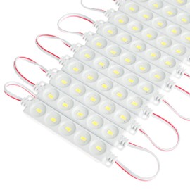 LED Module DC12V White 6500K Injection 5 LED Module 1.2 W Waterproof Decorative Back Light for Letter Sign Advertising Signs with Tape Adhesive Backside (200PCS Pack)