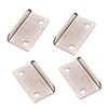 TOP-VIGOR 4Pcs Drawer Lock Strike Plate, 3.9cmx2.1cmx0.9cm Metal Angled Cabinet