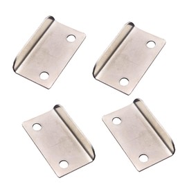 TOP-VIGOR 4Pcs Drawer Lock Strike Plate, 3.9cmx2.1cmx0.9cm Metal Angled Cabinet Cupboard L Shaped Lock Strike Plate Replacements for Home and Office