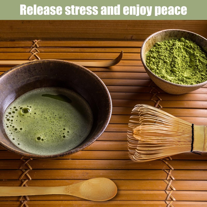 4Pcs Matcha Whisk Set Handmade Matcha Tea Set Natural Matcha
