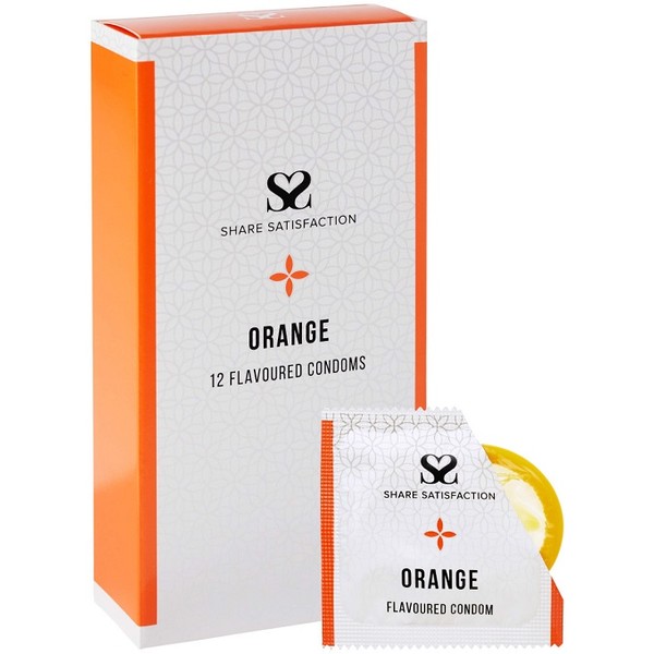 Share Satisfaction Condoms 12 - Orange Flavoured