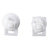2 Pack White Toilet Seat Bolts Screws Plastic Nuts Set