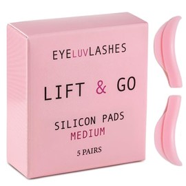 5 Pairs Medium Lash Lifting Shields Curlers Pads Glueless eyelid shaped Vegan Cruelty Free Eyeluvlashes Lift & Go (MEDIUM SHIELDS PINK (5 PAIRS))