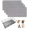 LWYMX 4Pcs Guinea Pig Cage Liners,Guinea Pig Fleece Cage Liners24''X48''