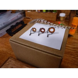 Black River Fly Shop Agate Stripping Guide Gun Smoke Redish insert 12MM-Right One - Rod Building