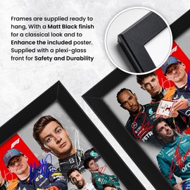 Formula 1 2024 Grand Prix Season Top 13 Drivers Signed Poster Print- Limited Edition Autograph Fan Gift – Collectible F1 Memorabilia Merchandise (Unframed A4 (30x21cm))