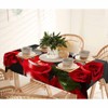 LoLo UoUo Red Wine Glasses Rose Table Cloth 60x84 Inch