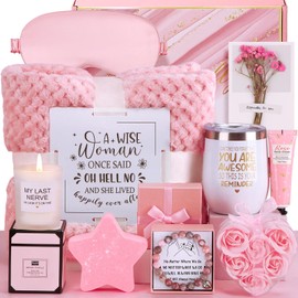 Best Friend Birthday Gifts for Women Self Care Package, Funny Friendship Gifts for Women Friends Female Bestie BFF Mom Sisters, Valentines Day Gifts for Her Wife Girlfriend, Unique Spa Gift Baskets