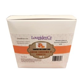 Loupidence Handmade Turmeric and Carrot Soap, 100g, Unscented, Made in Quebec