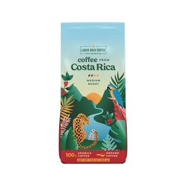 Specialty Coffee from Costa Rica I Medium Roast Ground I by Liquid Gold I 1 bag (7oz) 200 Grams I Single Origin I 100% Fresh Arabica Beans I Fair Trade I Local Athentic Sourced Coffee from Costa Rican Coopeagri Farm I Made and Roasted Fresh in USA