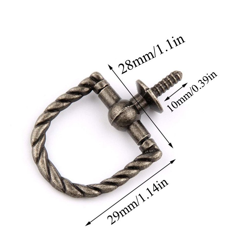 PZRT 4pcs Mini Thread Self Tapping Drawer Cabinet Pull Handles