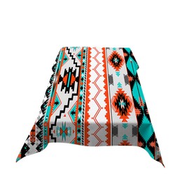 AOYEGO Aztec Pattern Table Cloths Rectangle Geometric Ethnic Indigenous Tribal Colorful Striped Tablecloths Decoration 52x70 Inch Polyester for Outdoor Indoor Home Party Picnic