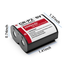 TQTHL (10-Pack CR-P2 Batteries, 6V 2000mAh Lithium Photo Battery 223A, 2CR-P2, EL223AP, and DL223A Batteries