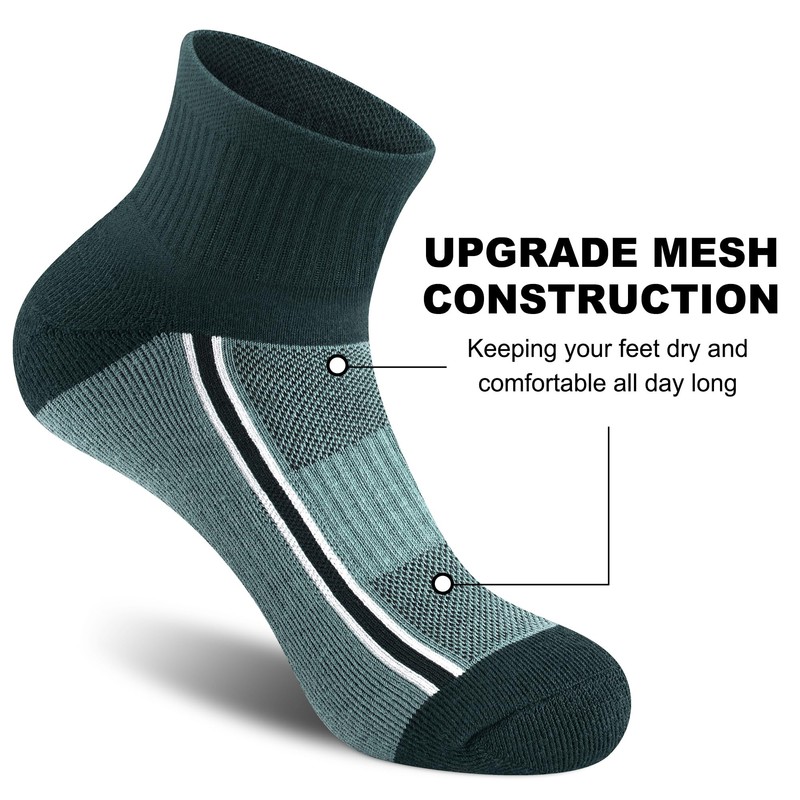 Gonii men ankle socks for men athletic running Cushion Quarter