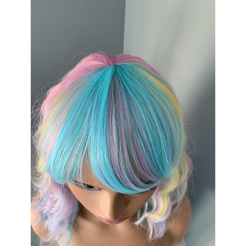 The Extension Room Pastel Rainbow Body Wave Synthetic Wig with