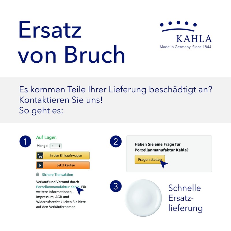 KAHLA 433503A75019H Blau Saks Untertasse 14 cm | Unterteller mit