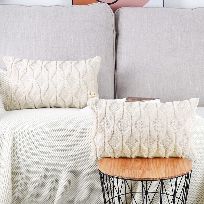 Madizz Soft Plush Short Wool Velvet Decorative Cushion Covers, Style,