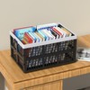 2-Pack 42L Plastic Folding Storage Crate, Collapsible Basket Crate