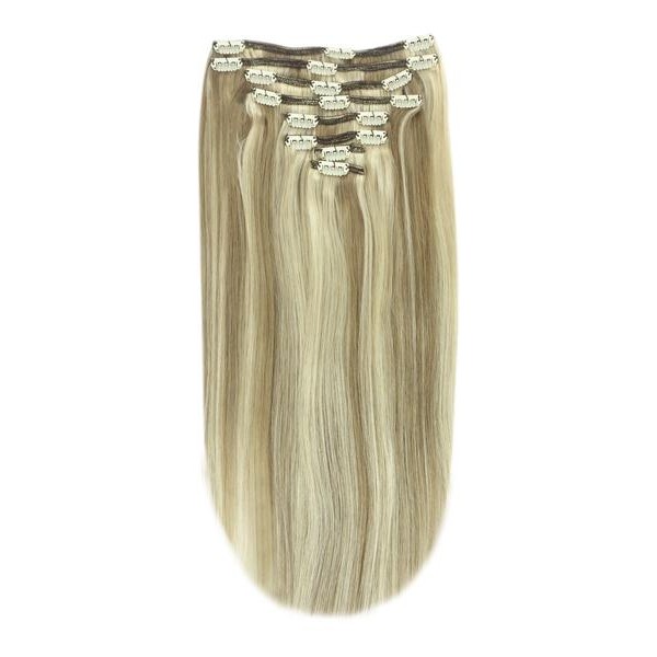 cliphair Full Head Remy Clip in Human Hair Extensions - Dirty Blonde (#9/613), 20" (130g)