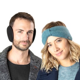 LIERYS Baxter Headband - Ear Warmers Made of Merino Alpaca Mix - Women - Made in Germany - Autumn/Winter, rust, 1 pc. (pack of 1)