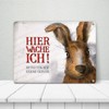 trendaffe - Hier wache ich! Rabbit Tin Sign 15 x